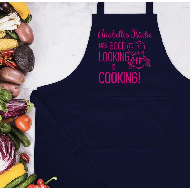 Geschenk mit Namen personalisiert by Shirtracer - Apron - Cooking