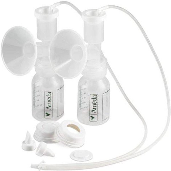 Ameda Dual HygieniKit Milk Collection System w/One Hand Breast Pump Adapter