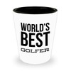 HollyWood & Twine World's Best Golfer Ceramic Shot Glass Funny