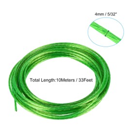 PATIKIL Plastic Coated Clothesline Kit, 5/32"x33ft Steel Core Clothes line Metal Cable & Wire Rope for Drying Clothes, Outside Hanging