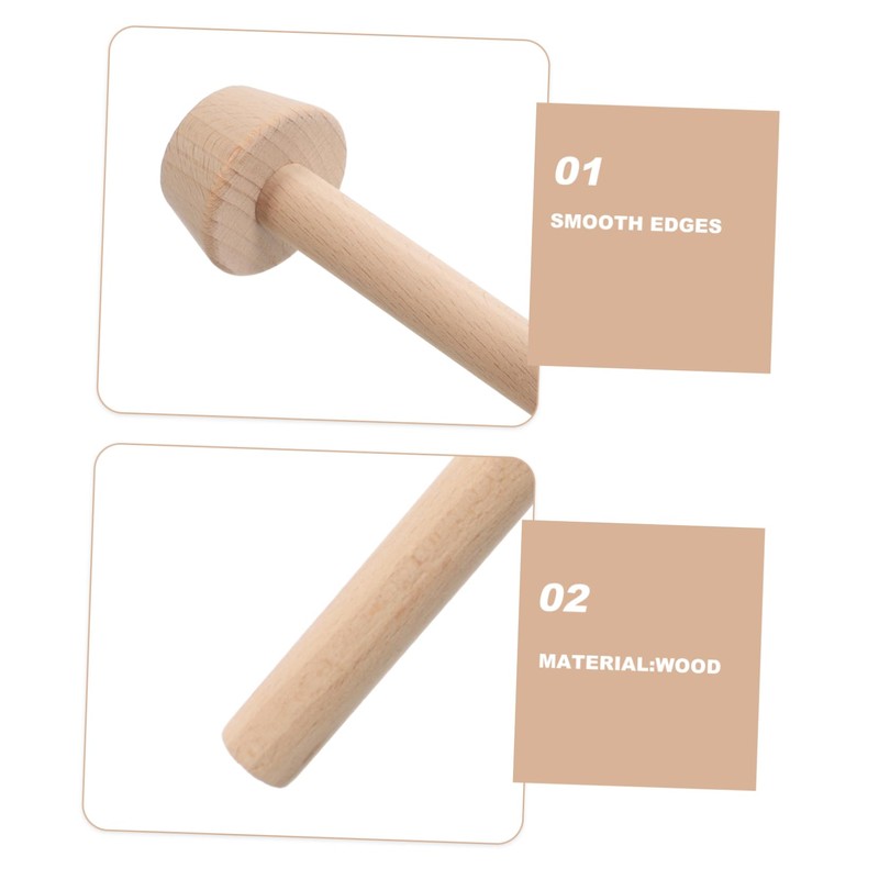 GLEAVI 2 Pcs Double Sided Wooden Tart Tamper Egg Tart