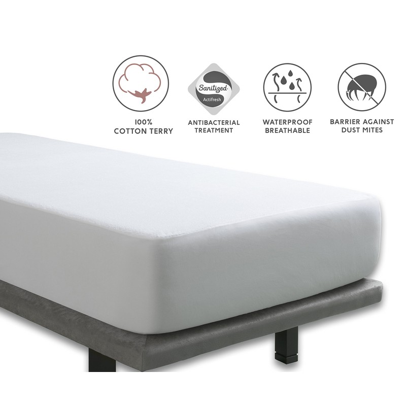 Tural - Antibacterial mattress topper. Waterproof and breathable. Terry cloth