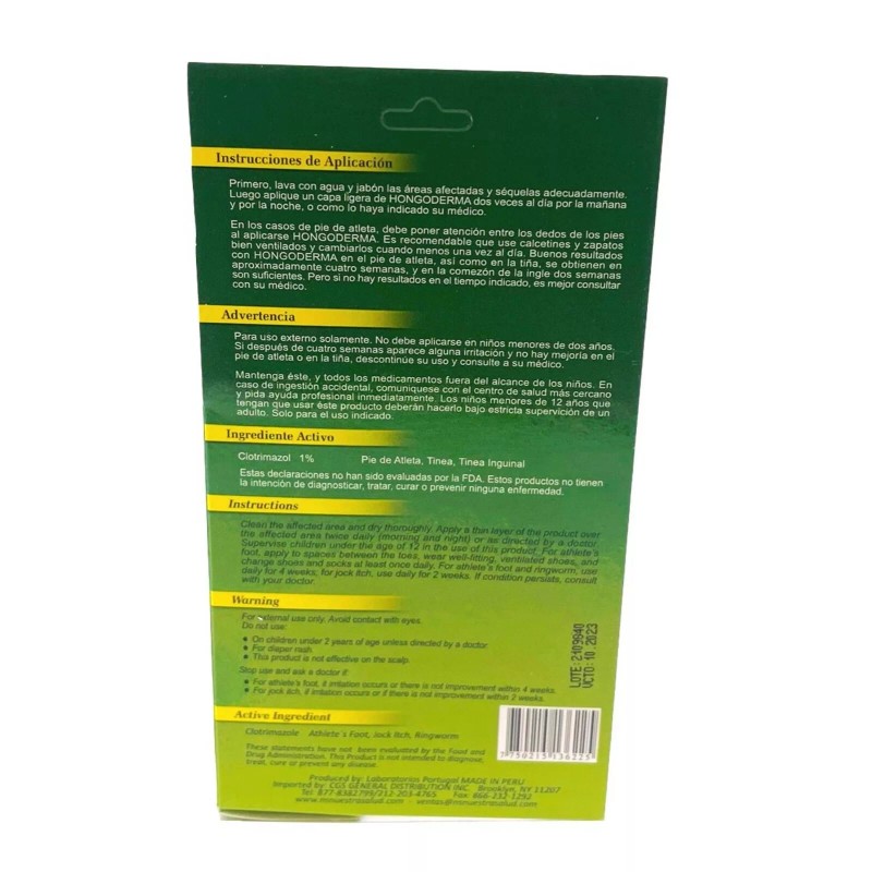 Nuestra Salud Hongoderma Eliminate Fungus Lotion Topica Great for Skin