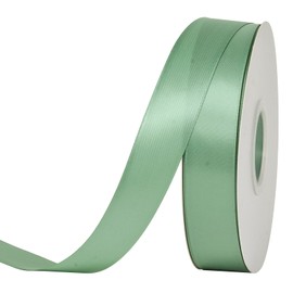 Ribest Sage Green Double Faced Satin Ribbon, 1 Inch 50 Yard Ribbon for Crafts Gift Wrapping Bows Wedding Party Decoration Bouquet