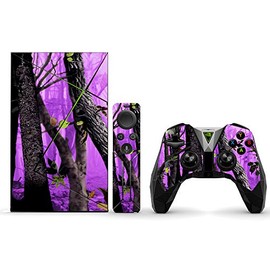 MightySkins Skin Compatible with NVIDIA Shield TV (2017) Pro - Purple Tree Camo | Protective, Durable, and Unique Vinyl Decal wrap Cover | Easy to Apply, Remove, and Change Styles | Made in The USA