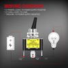 Gebildet 2Pcs Rocker Lighted Toggle Switch 12V 30A Heavy Duty