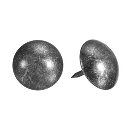 uxcell Upholstery Tacks Nail Pins Furniture, 100Pcs 16x16mm Thumb Tack Pins Assortment Kit Carbon Steel for Home Sofa DIY Decorative Nail Heads Nails, Retro Black