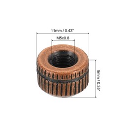PATIKIL M5 15 Pack Cap Nut Cap Nut Screw Button Cap Insert Bolt Cover Female Thread Knurled Hardware Connector Lighting Technology Red Bronze