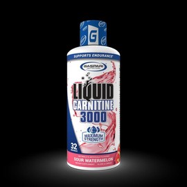 Gaspari Nutrition Liquid Carnitine 3000 Fitness Supplement - 3000mg L-Carnitine, Caffeine-Free, Non GMO, Gluten Free, Supports Metabolism & Recovery:_Sour Watermelon