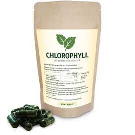 Chlorophyll 540 Kapseln - Pflanzenkraft aus Maulbeerblättern und Baobab-Fruchtpulver - Vitalstoff-Formel für Balance und Wohlbefinden, ohne Zusatzstoffe, laborgeprüft, vegan. (540 stück (1er Pack))