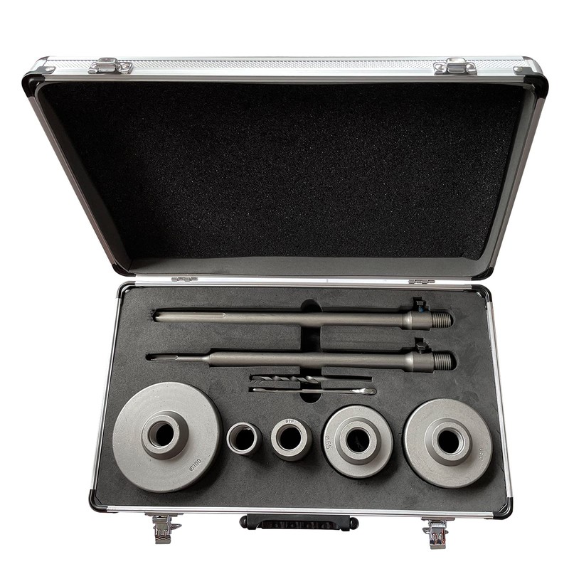 REETAI-FOUR 10Pcs SDS Plus Concrete Hole Saw Kits, Tungsten Carbide