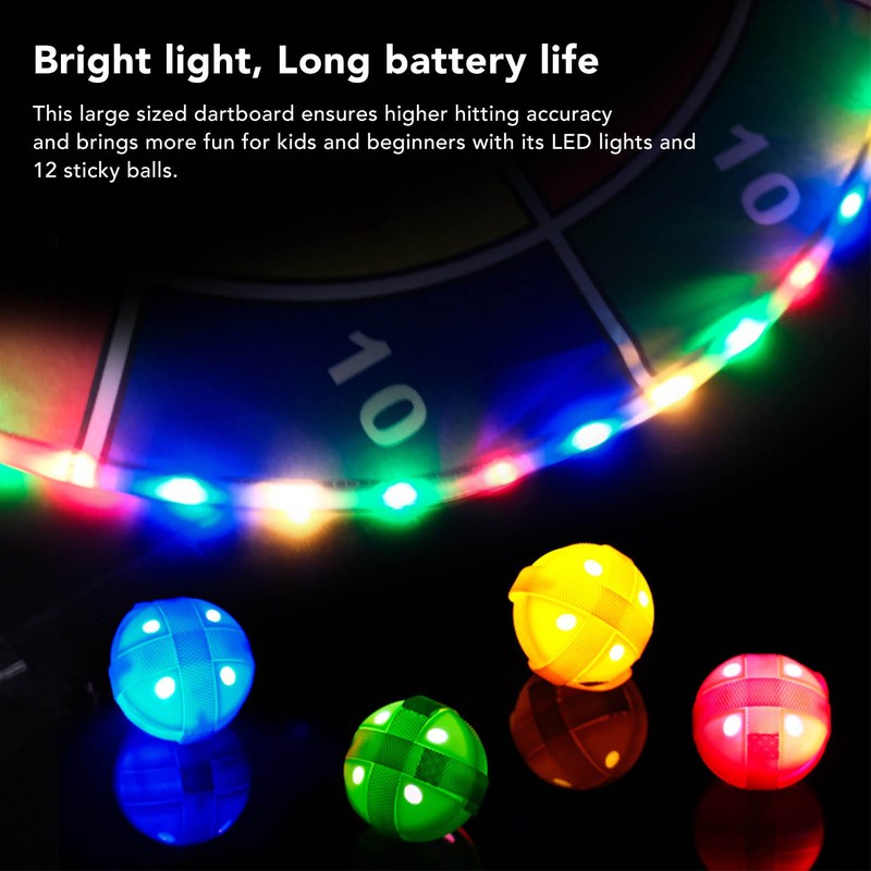 74CM Sticky Ball Board Foldable Dart Board with Remote Control