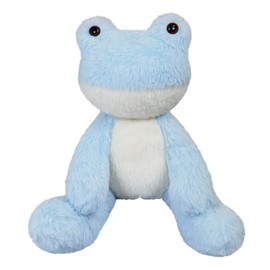 Doindute Light Blue Frog Plush Stuffed Animal, Cute Furry Frog Toy, Soft Cuddly Plushie Hugger Toy for Boys Girls, Gifts for Kids or Girlfriend, 8.5"