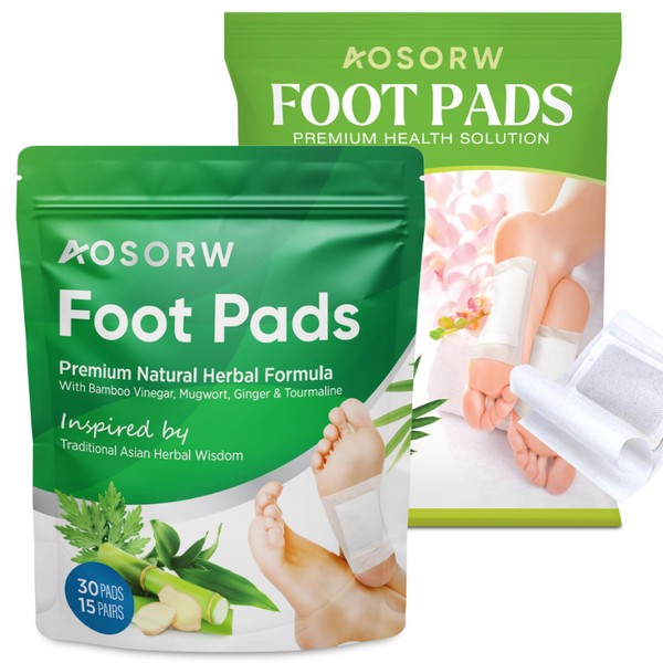AOSORW Herbal Foot Pads Bundle – 100 Ginger Bamboo Patches