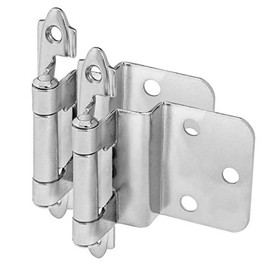 10 Pair Pack - Cosmas 15628-SN Satin Nickel Cabinet Hinge 3/8" Inset (Pair) [15628-SN]