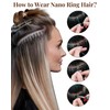 Hetto Nano Hair Extensions Natural Brown Nano Ring Human Hair