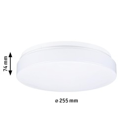Paulmann HomeSpa Axin 78898 Ceiling Light IP44 260 mm Max. 18 Watt Ceiling Light White Bathroom Lamp Plastic E27