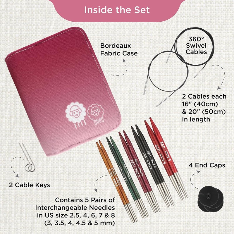 KnitPro Dreamz Spec. Interchang. needle tip 10cm set Starter- 1pc