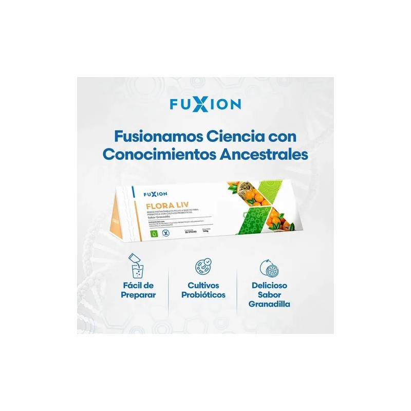 Fuxion | Flora Liv | Bebida Prebióticos Y Probióticos |