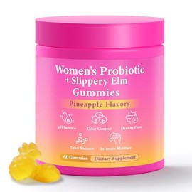 BURMINY Her Juicy Feminine Probiotics Gummies, Premium Feminine Balance Probiotics with Slippery Elm for Women's pH Balance and Freshness – Support Da
