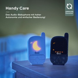 Babymoov Babyphone Handy Care - Sleep Technology, Nachtlicht, Gegensprechfunktion, 500m Reichweite
