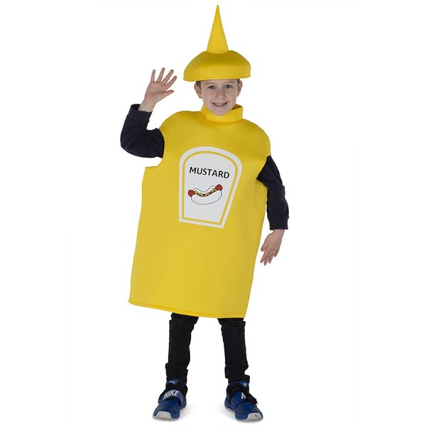 Dress Up America Yellow Mustard Bottle Costume for Kids - Product Comes Complete with: Tunic and hat (Large)