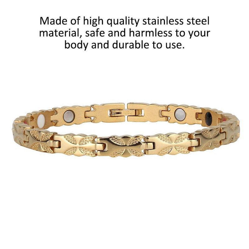 Brazalete de moda para mujer, brazalete de acero inoxidable con