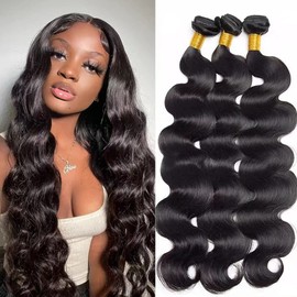 20 22 24 Inch Human Hair Bundles 3 Bundles Human Hair Bundles Deals Human Hair Brazilian Hair Bundles Body Wave Bundles Human Hair Bundles Deals Human Hair 100% Human Hair Bundles 10A Brazilian Human Hair Bundles WOTOTA Human Hair