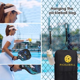 Sumgoo - Ganchos para mochila para botella de agua, correa de mosquetón con ganchos para colgar baloncesto, béisbol, pickleball, tenis y bádminton bolsas para vallas (negro, 2)