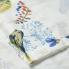 VOGOL Tie Up Blue Bird Kitchen Curtains, Floral Printed Pattern