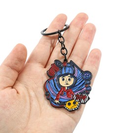 Horror Movie Coraline The SecretDoor Enamel Pin Metal Brooch Badges Jewelry Accessories Gifts for Fans (Metal Keychain A)