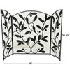Deco 79 Metal Scroll Foldable Mesh Netting 3 Panel Fireplace