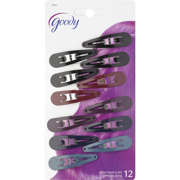 Goody Classics Contour Hair Clips, 12 Count (Pack of 3)