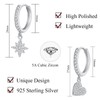 Zolkamery Hoops Earrings for women, 2 Pairs 925 Sterling Silver