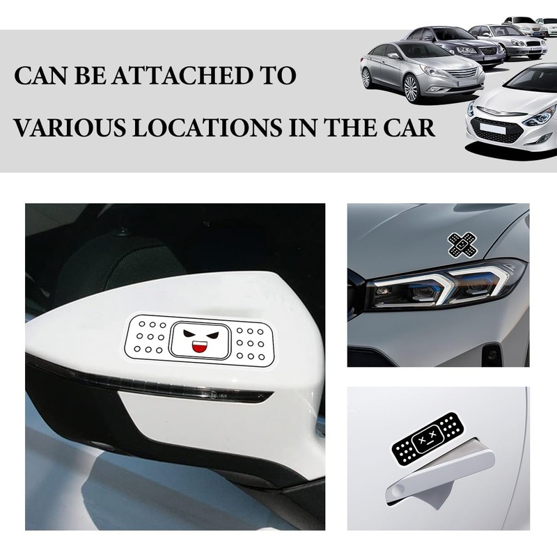 SHMZK Car Bandage Decals, Funny Auto Cartoon Bandage Dent Scratch