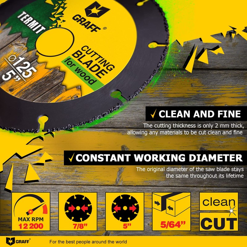 5 Inch Cut Off Wheel for Wood, Laminate, Plastic -
