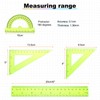 HARFINGTON 4pcs Triangular Ruler Set 20cm Plastic Metric Inch Geometric