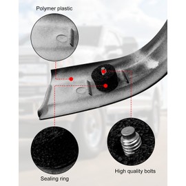 TIKSCIENCE Roof Molding Trim Corner Sealed Fit for Ford Super Duty F-250 F-350 F-450 F-550 1999-2007 Left Driver and Right Passenger Replace F81Z-2551729-AAB, F81Z-2551728-AAD, YC3Z-2551729-AAA