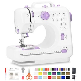 Sewing Machine for Beginners with 12 Built-in Stitches, Mini Sewing Machine with Foot Pedal, High-Low Speeds, Portable and Sewing Enthusiasts (505)