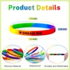 100 Pieces Ultra Thin Motivational Wristbands Friendship Bracelets Colored Inspirational