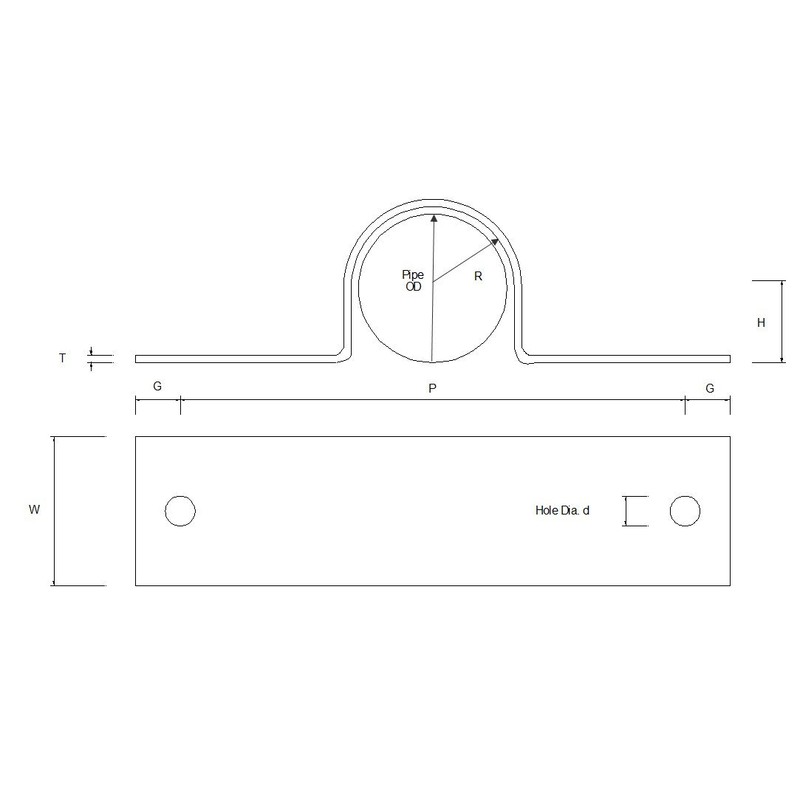 Pipe Saddle Clamp - Guide - 38 mm ID, 35