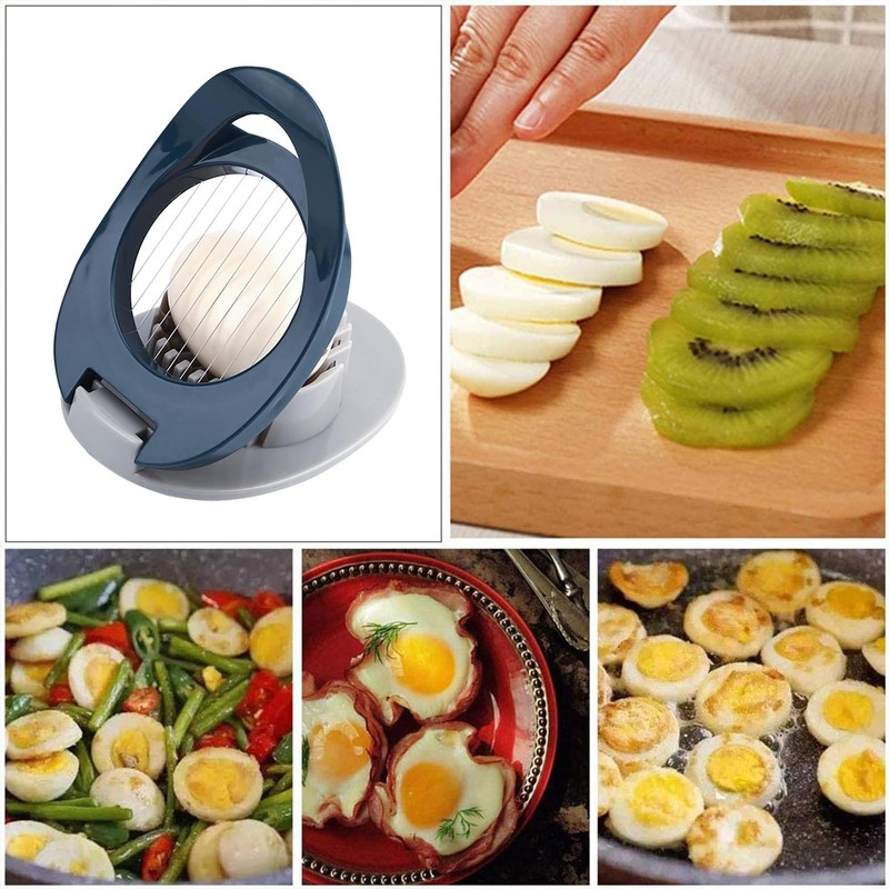 Boiled Egg Cutter, Egg Cutter, Egg Slicer, Stainless Steel, 2-in-1