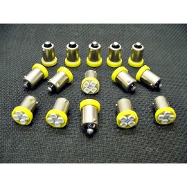 Lumiglow 15 BRIGHT Amber LED Instrument Panel Dashboard BA9S 1895 1815 53 Lights Bulbs GM