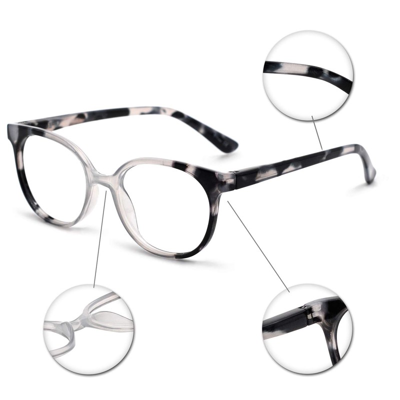 OCCI CHIARI Reading Glasses Women 1.0 Round Sturdy Reader(1.0 1.25