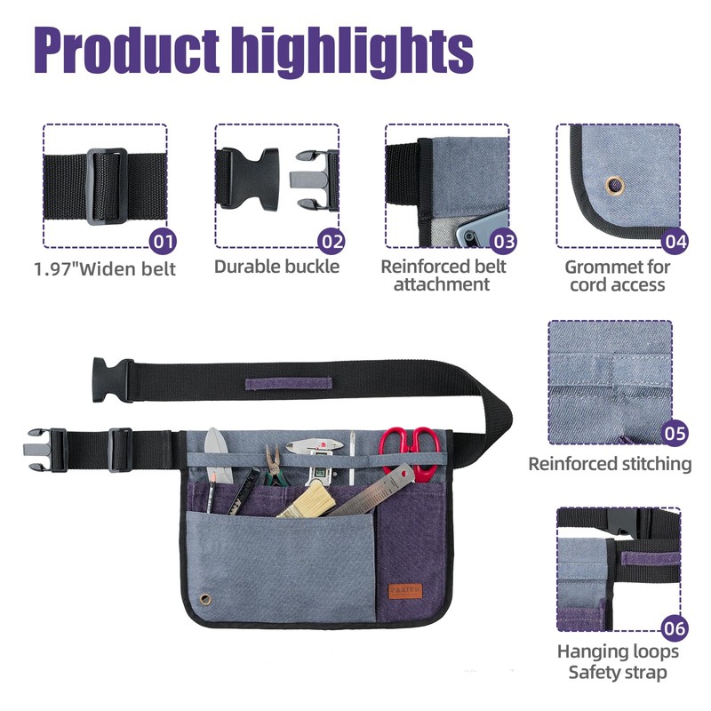 Garden Tool Belt for Women & Men, Wide Denim Garden