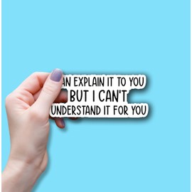 (3PCS) I Can Explain It to You But I Can't Understand It for You Sticker, Funny Sarcastic Motivational Inspirational Sticker Decals for Books Laptops Phone Water Bottles Tumbler Cup Kindle 3x1.4 Inch