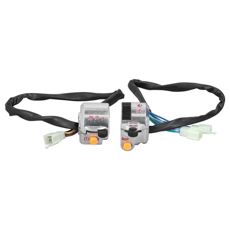 Pair Motorcycle Handlebar Switch Assembly Universal for 50cc 22mm Handle