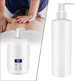 Colcolo Massage Oil Bottle Oil Bottle Warmer Accessory Multipurpose Subdivided Bottle for Salon SPA Accessories Small Lotion Bottle, White Pump Head