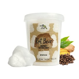 Green Jay Gourmet Cotton Candy | Root Beer Flavor with Organic Cane Sugar | Ideal for Party Favors and Candy Gifts | All Natural Ingredients | Fat Free Low Calorie Treat | Made in USA | 1 Tub