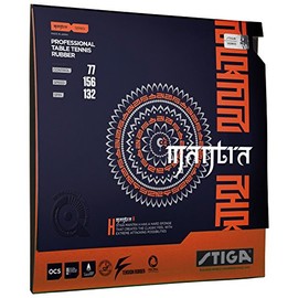 STIGA 1708-1705-19 Table Tennis Rubber, Tension Type, Soft Mantra, H, Red, Thickness